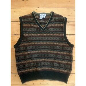 grandpa cozy vintage 100% wool Eddie Bauer sweater vest